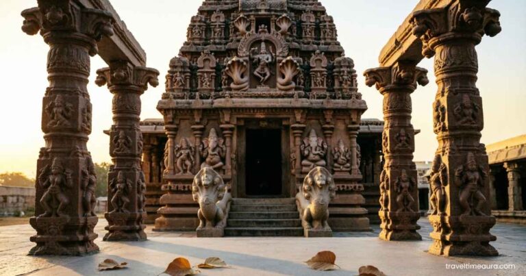 Vontimitta Temple stone Hindu architecture with carved pillars.
