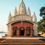 Dakshineswar Kali Temple on the riverbank in Kolkata.