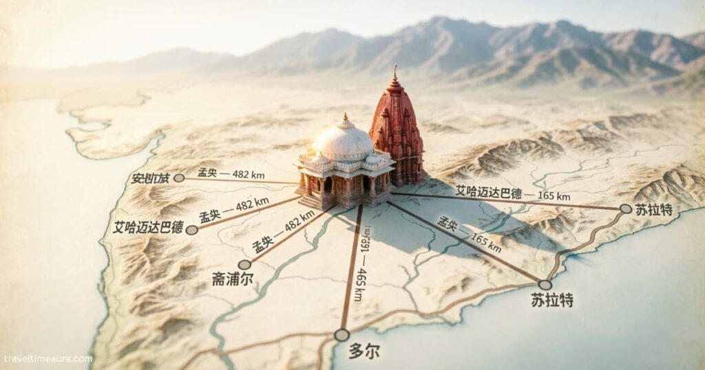 distance-of-ambaji-temple-from-major-cities
