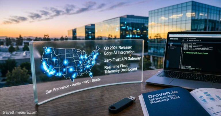 Droven.io USA tech dashboard with AI integration and network infrastructure updates.