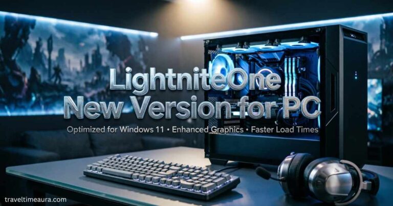 “LightniteOne New Version for PC promotional image showing the game title and a PC gaming-themed background representing the updated release.”