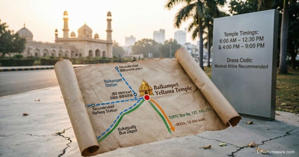 route-map-and-how-to-reach-balkampet-yellamma-temple